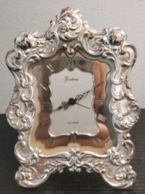 ART NOUVEAU GORHAM CYMA SWISS ALARM CLOCK GORHAM STERLING SILVER TESTED WORKS